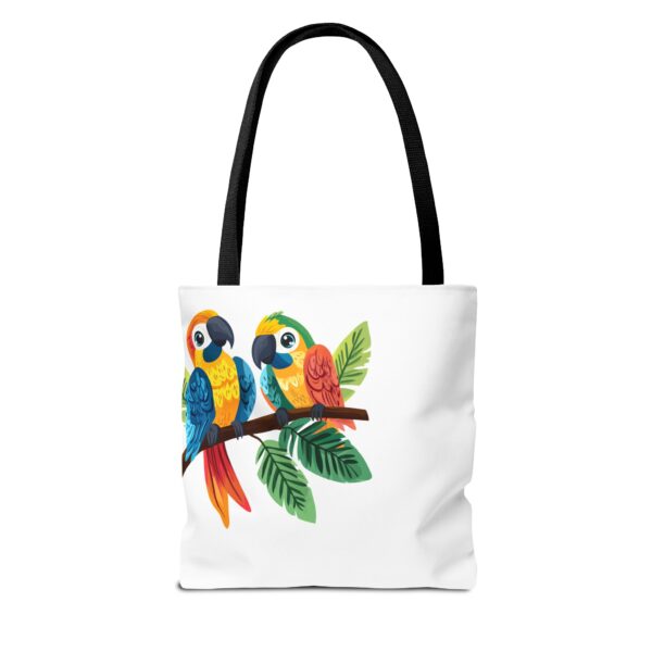 Parrots on a Branch Tote Bag – Colorful & Stylish Reusable Bag | Quirky Creatures - Image 2