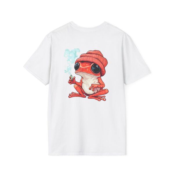 Red Dart Frog T-Shirt – Funny & Quirky Smoking Frog Tee | Unisex | Quirky Creatures - Image 4