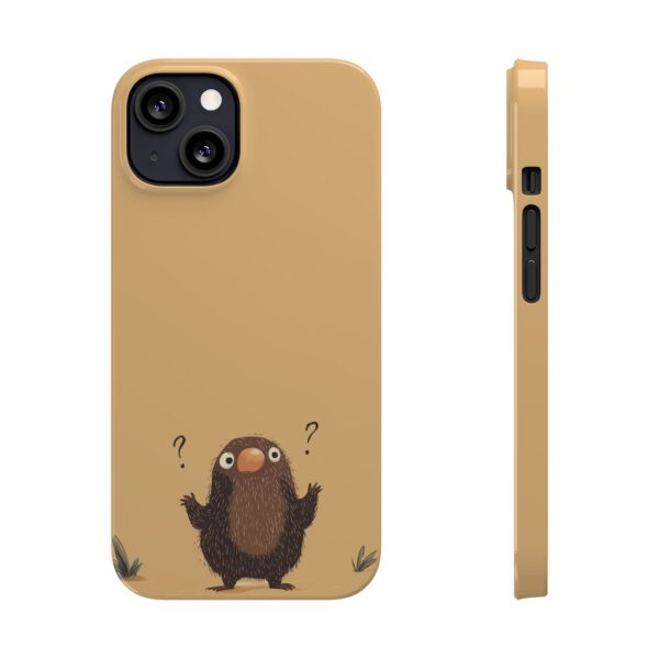 Cute Star-Nosed Mole Phone Case – Tan/Beige Minimalist Design | Fits All iPhone Models | Quirky Creatures