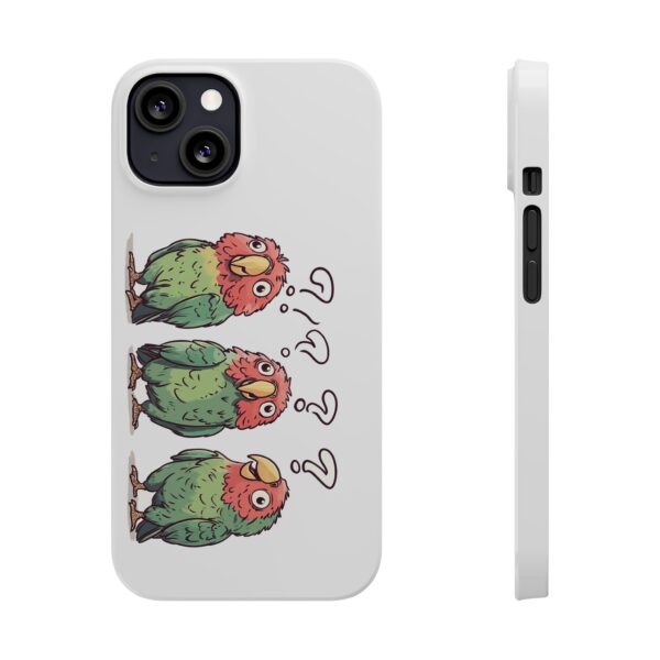 Cute Parrot Phone Case – White Minimalist Design | Fits All iPhone Models | Quirky Creatures - Image 2