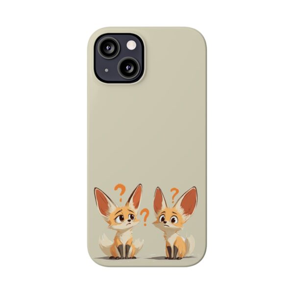 Cute Fox Phone Case – Tan Minimalist Design | Fits All iPhone Models | Quirky Creatures - Image 2