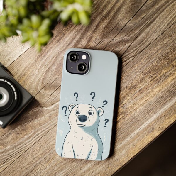 Cute Polar Bear Phone Case – Ice Blue Minimalist Design | Fits All iPhone Models | Quirky Creatures - Image 4