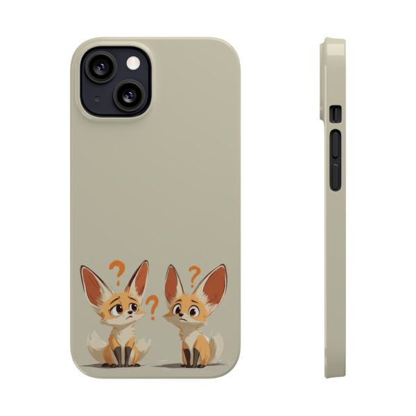 Cute Fox Phone Case – Tan Minimalist Design | Fits All iPhone Models | Quirky Creatures