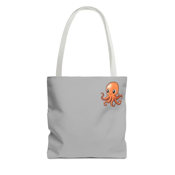 Octopus Tote Bag – Stylish & Eco-Friendly Gray Reusable Bag | Quirky Creatures - Image 3