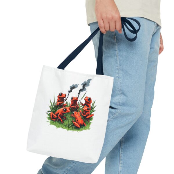 Dart Frog Smoking Tote Bag – Funny & Eco-Friendly Reusable Bag | Quirky Creatures - Image 7