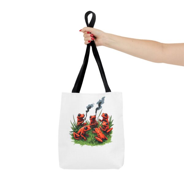 Dart Frog Smoking Tote Bag – Funny & Eco-Friendly Reusable Bag | Quirky Creatures - Image 4