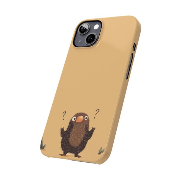 Cute Star-Nosed Mole Phone Case – Tan/Beige Minimalist Design | Fits All iPhone Models | Quirky Creatures - Image 3