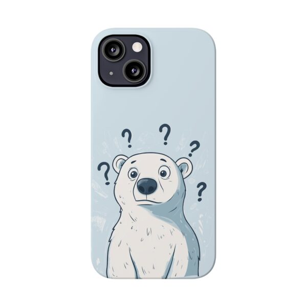 Cute Polar Bear Phone Case – Ice Blue Minimalist Design | Fits All iPhone Models | Quirky Creatures