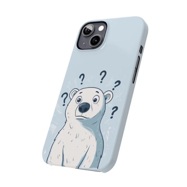 Cute Polar Bear Phone Case – Ice Blue Minimalist Design | Fits All iPhone Models | Quirky Creatures - Image 3