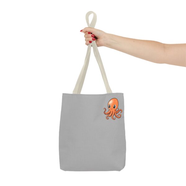 Octopus Tote Bag – Stylish & Eco-Friendly Gray Reusable Bag | Quirky Creatures - Image 5