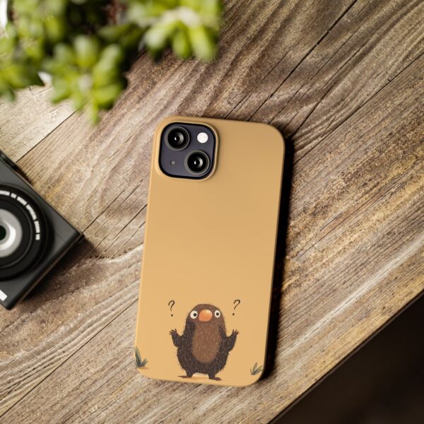 Cute Star-Nosed Mole Phone Case – Tan/Beige Minimalist Design | Fits All iPhone Models | Quirky Creatures - Image 4