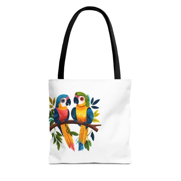 Parrots on a Branch Tote Bag – Colorful & Stylish Reusable Bag | Quirky Creatures