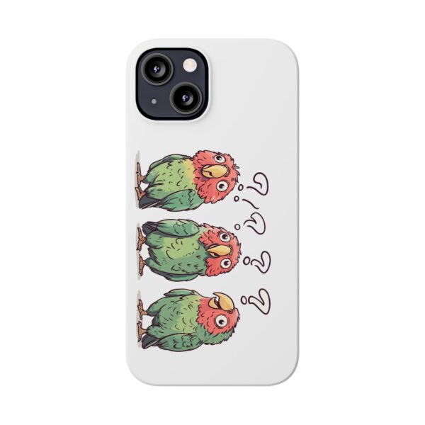 Cute Parrot Phone Case – White Minimalist Design | Fits All iPhone Models | Quirky Creatures