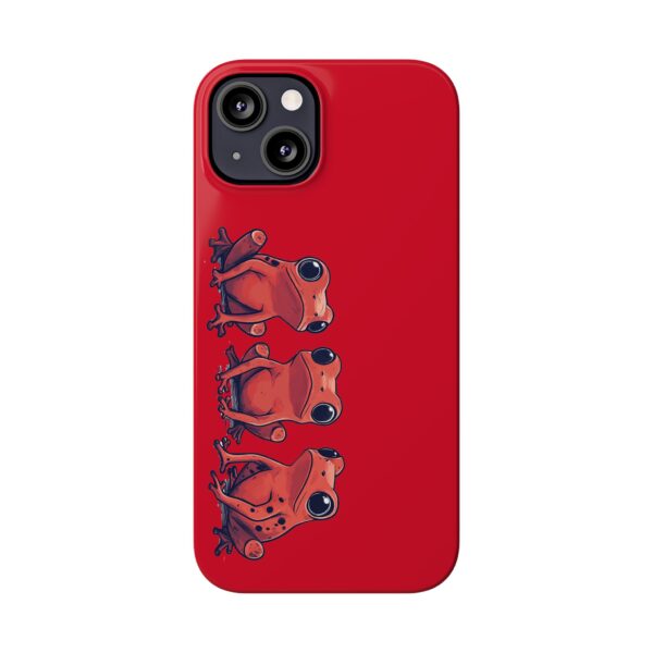 Cute Dart Frog Phone Case – Red Minimalist Design | Fits All iPhone Models | Quirky Creatures - Image 2