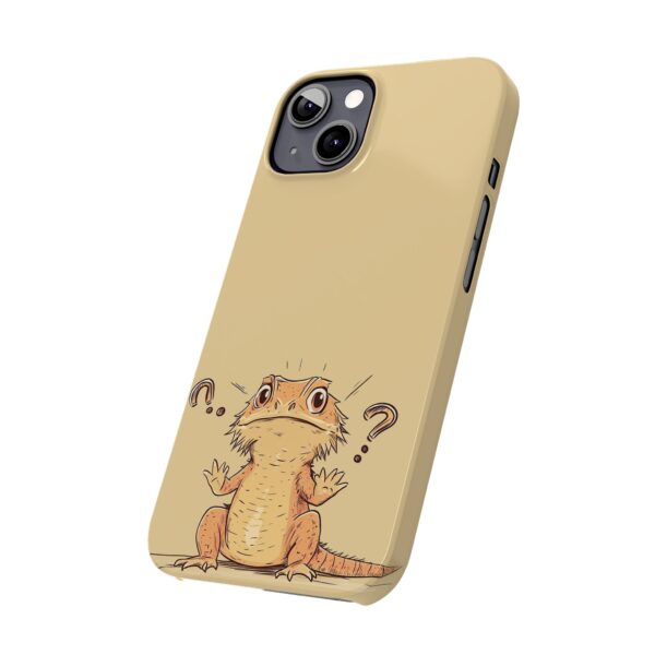 Cute Bearded Dragon Phone Case – Tan Minimalist Design | Fits All iPhone Models | Quirky Creatures - Image 3