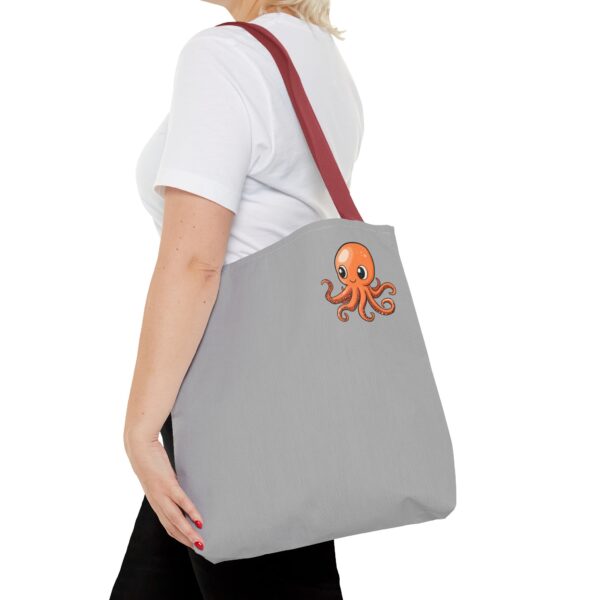 Octopus Tote Bag – Stylish & Eco-Friendly Gray Reusable Bag | Quirky Creatures - Image 7