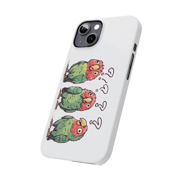 Cute Parrot Phone Case – White Minimalist Design | Fits All iPhone Models | Quirky Creatures - Image 3