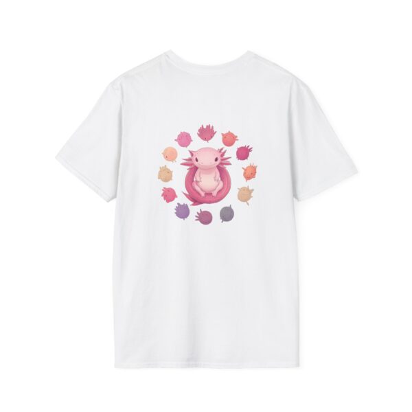 Axolotl T-Shirt – Cute Axolotl with Fish Design | Unisex Tee | Quirky Creatures