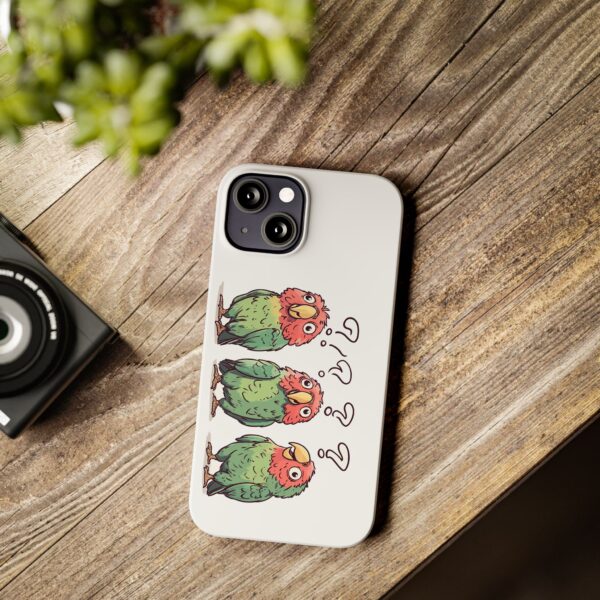 Cute Parrot Phone Case – White Minimalist Design | Fits All iPhone Models | Quirky Creatures - Image 4