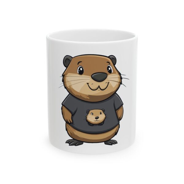 Cute Beaver Ceramic Mug – Adorable Beaver | Quirky Creatures