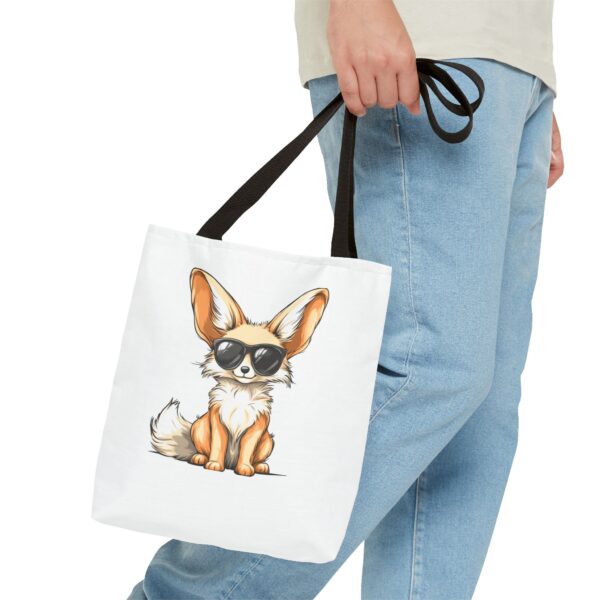 Cool Fox Tote Bag – Stylish & Funny Sunglasses Fox Design | Quirky Creatures - Image 2