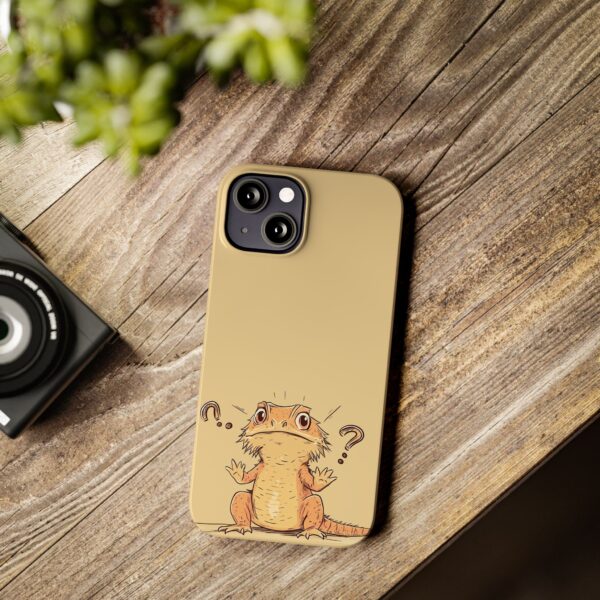 Cute Bearded Dragon Phone Case – Tan Minimalist Design | Fits All iPhone Models | Quirky Creatures - Image 4