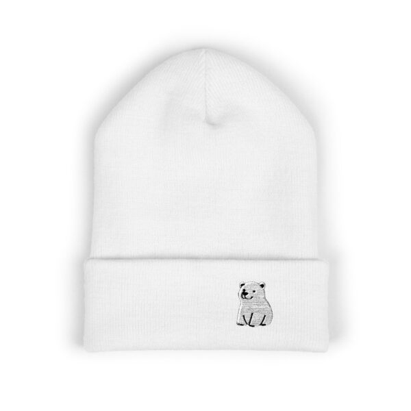 Polar Bear Beanie – Cozy & Stylish Embroidered Winter Hat | Quirky Creatures - Image 2